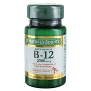 Nature's Bounty Vitamin Quick Dissolve B-12 2500 mcg Tablets, 75 ea (Pack of 2)