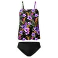 thumbnail image 4 of UTSJKR Women's 2025 Tankini Swimsuits Tummy Control Flowy Swimwear Two Piece Bathing Suits Swim Tank Top with Bottoms Multicolor S, 4 of 4