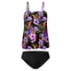 thumbnail image 4 of Karight Strapless Tankini Swimsuits for Women Tummy Control 2 Piece Bathing Suits Bandeau Blouson Swim Top with Bikini Bottom, 4 of 4