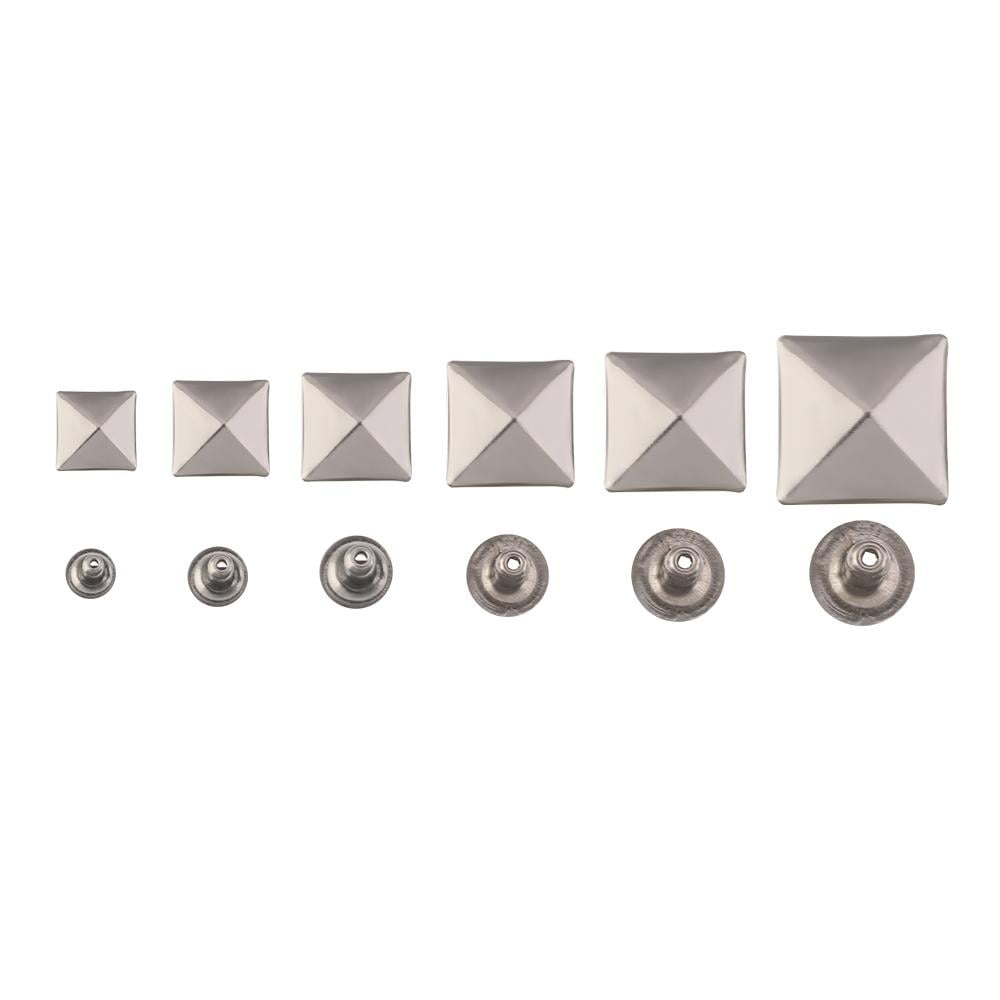SamuRita Metal Style Mushroom Tree Spikes Leather Studs and Rivets for  Crafts DIY Designs(50sets Silver)