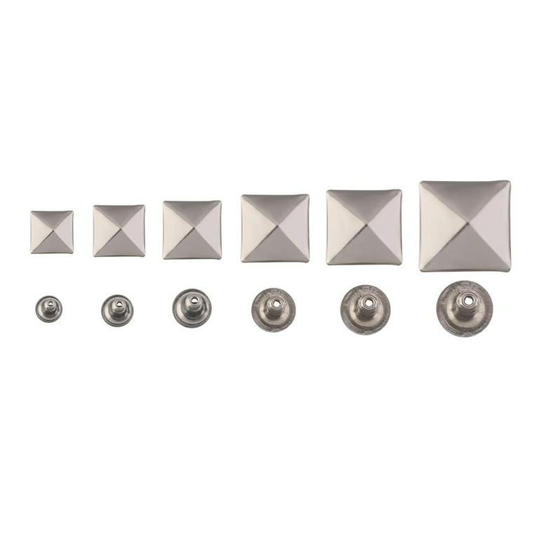 Sewing Notions Or Tools Studs And Spikes! 8mm Pyramid Stud Silver
