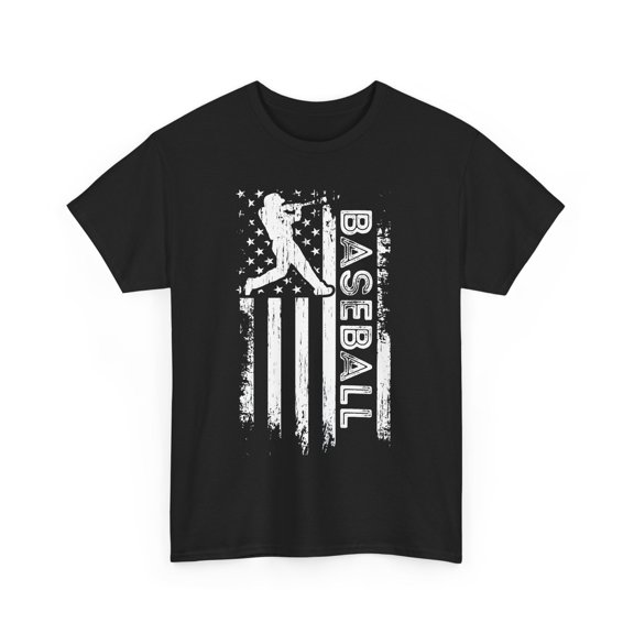 Men Women Baseball Player USA Flag Sports T-Shirt