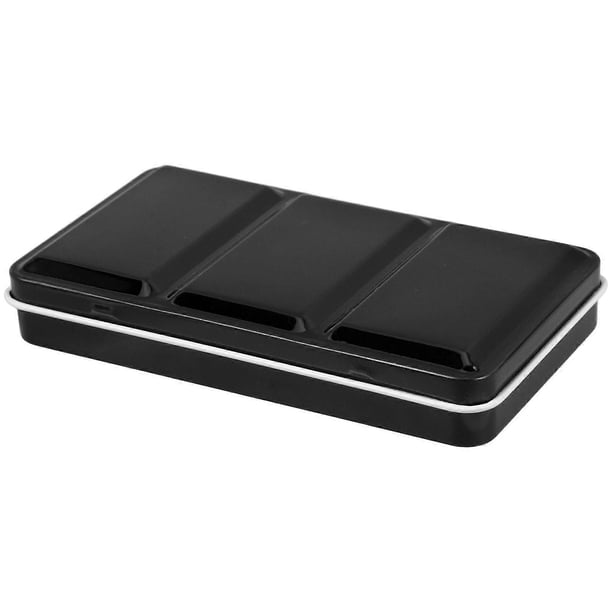 Empty Watercolor Tin Palette Travel Paint Palette Pans Iron Watercolour Box for Oil Painting Black