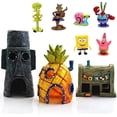 thumbnail image 1 of 9-piece cartoon fish tank decoration resin cave fish and shrimp hiding place resin underwater decoration aquarium cartoon ornaments, 1 of 4