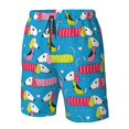thumbnail image 4 of Balery Color Dachshund Dog Traje de Baño Estilo Hawaiano para Hombre, Shorts de Secado Rápido con Bolsillos-X-Large, 4 of 6