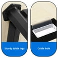 thumbnail image 6 of Dextrus 6FT Conference Table, 70.8"L Large Meeting Table with Rectangle Grommet , Modern Boat Shaped Seminar Table for Office Meeting Conference Room, 6 of 11