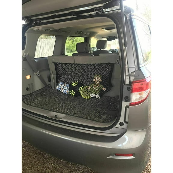 EACCESSORIES EA Rear Trunk Organizer Cargo Net for Nissan Quest 2011-2017 – Envelope Style Cargo Net for SUV – Premium Mesh Car Trunk Organizer Vehicle Carrier Storage – Compatible with Nissan Quest