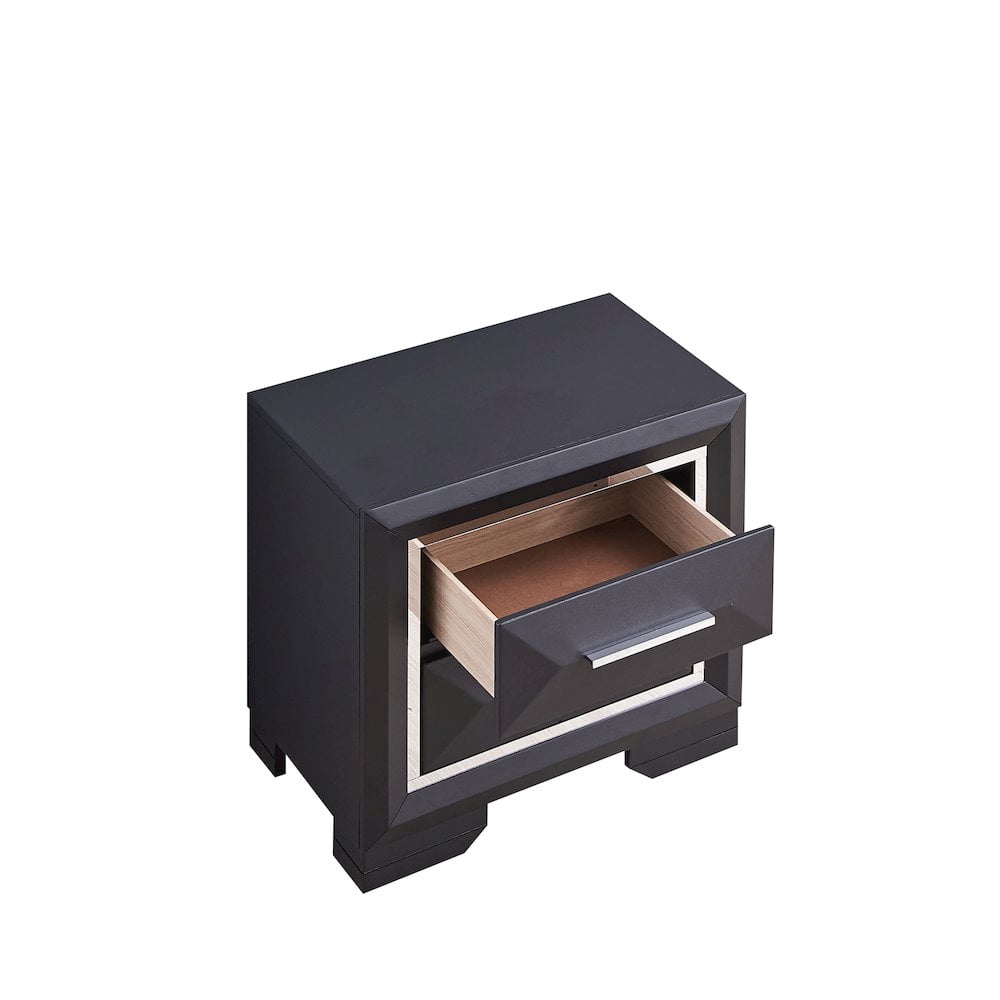 Glory Furniture Liverpool Nightstand in Black Color