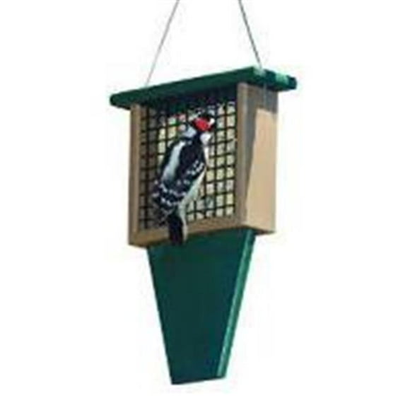 YF 1650642 Recycled with Tail Prop Suet Feeder Green