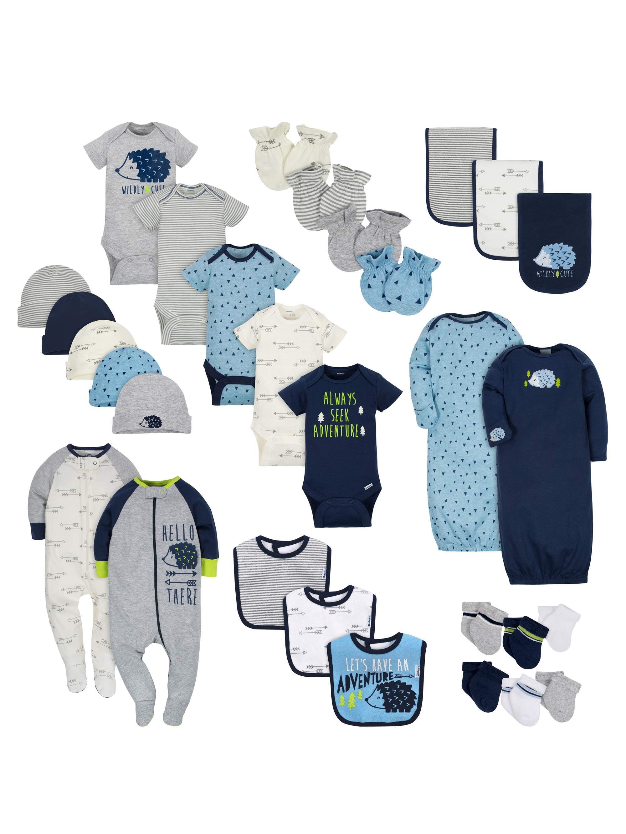 Gerber Baby Boy Newborn Clothes Shower Gift Set, 30Piece