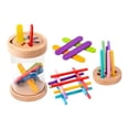 thumbnail image 4 of Juguete de madera para aprender a clasificar colores, juguete sensorial para desarrollar habilidades motoras finas, juego de combinación de formas, 4 of 9