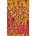 thumbnail image 1 of Unique Loom Estrella Abstrait Zone Florale Tapis 5' x 8' Rectangle Jaune/rose, 1 of 1