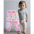 thumbnail image 4 of Beilxfa 2-Pack Unisex Toddler Baby Jogger Pants with Elastic Cuffs 100% Cotton Bottoms For Baby Boys & Girls Size 0-24M, 4 of 6
