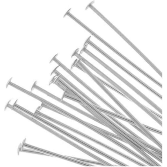 48 Qty. Head Pins .925 Sterling Silver 2 inch (24ga) By JensFindings