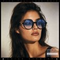 thumbnail image 4 of SA106 Vintage Style Oversized Round Retro Womens Sunglasses / Black - Blue, 4 of 7