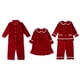 thumbnail image 2 of Ropa de dormir de terciopelo rojo para niños, pijamas de Navidad para niños y niñas, conjuntos de ropa, camisón suave de primavera para niñas, conjunto de pijamas para niños, 2 of 4