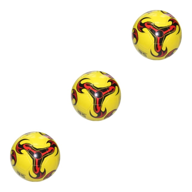 Wweixi Durable PVC-Made Soccer Ball For Football Middle School Match Long Service Life 1 Yellow 3Set