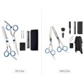 thumbnail image 4 of Juego Profesional de Tijeras para Corte de Cabello, Incluye Tijeras Rectas, de Desfilado, Peines y Accesorios, Ideal para Peluquerías y Uso Doméstico, Color Azul, 10 Piezas, 4 of 6