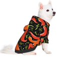 thumbnail image 2 of Honeii Chandails en Molleton à Capuche pour Petits Chiens Imprimé Piment Rouge Automne Hiver Chiot Chat Vêtements Chauds pour Petits Chiens Tenues Costume-TTG, 2 of 7