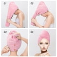thumbnail image 3 of TONY & AVA Microfiber Hair Towel Wrap - Quick Drying, Anti-Frizz, Turban Towel for Thick, Long & Curly Hairs, Travel Hair Towels, Bathroom Essential for Women, Men & Kids -Pink, 3 of 3