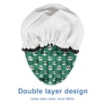 thumbnail image 4 of Shower Caps,Green Skull Bat Pattern Waterproof Shower Cap for Women 4 Pieces,Double Reusable Hair Cover for Shower PEVA Elastic Stretch Hem, 4 of 7