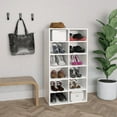 thumbnail image 3 of vidaXL Shoe Cubby Shoe Cabinet with 12 Compartments Shoe Organizer Holder Rack, 3 of 14