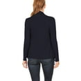thumbnail image 3 of Moa Collection Women's Long Sleeve Draped Neck Open Front Waist Length Solid Cardigan, 3 of 4