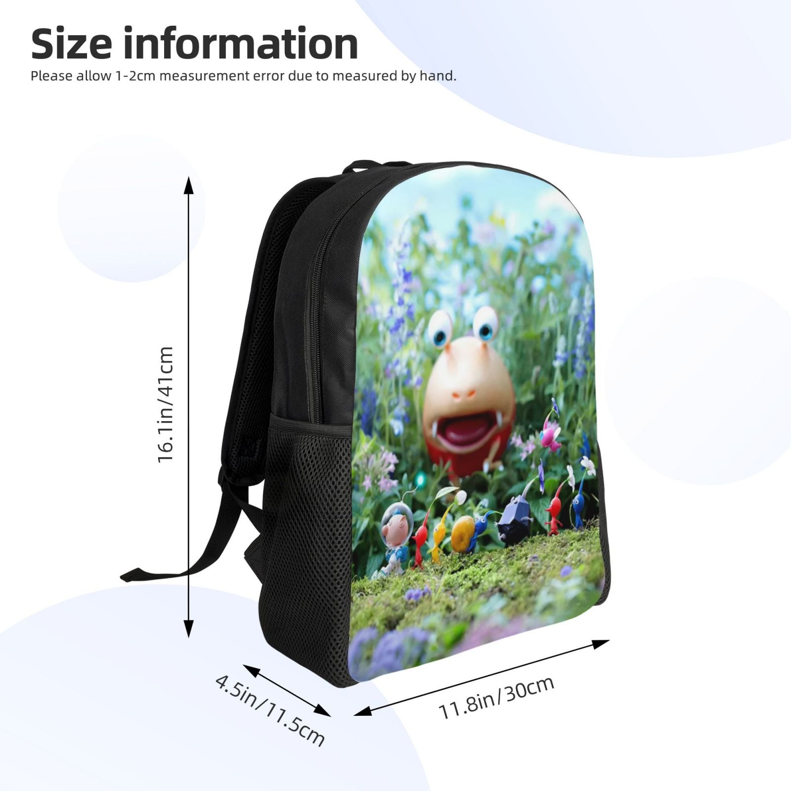 Pikmin Backpack Cute Anime Large Capacity Multifunction