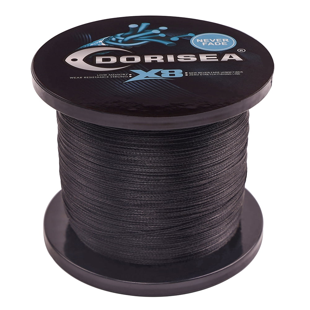 DORISEA NEVER FADE Black 8 Strands 100M-2000M 6-300LB 100% PE Braid Extreme Multifilament Fishing Line Wire