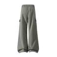 thumbnail image 4 of Bxsruta Womens Cargo Pants Loose Fit Drawstring Waist Trousers for Daily Streetwear Outdoor Activities, 4 of 7