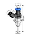 thumbnail image 2 of For 2006-2013 Mazda 3 Mazda 6 CX-7 2.3L Turbo Fuel Injector L3K9-13-250A, 2 of 12