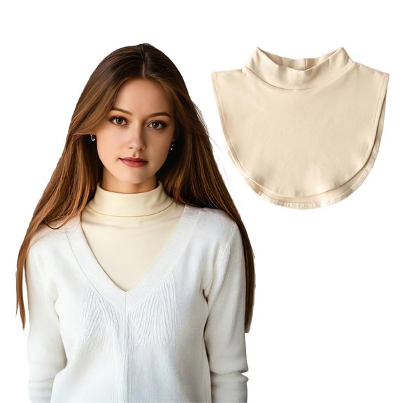 Detachable Dickey Collar Blouse for Women Fake Half Shirts Faux False Collars Set Half Mock Turtleneck collars