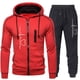 thumbnail image 3 of Conjunto de chándal para hombre, sudadera informal con estampado de corazón y pantalones de jogging, conjunto de 2 piezas, sudadera con cremallera, abrigo, ropa de calle popular para otoño e invierno, 3 of 4