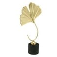 thumbnail image 1 of Ginkgo Leaf Ornaments, Metal Leaf Sculpture Small Size With Wood Base For Office, 1 of 8