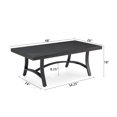 thumbnail image 4 of Ulax Furniture Outdoor/Indoor Patio Aluminum Coffee Table with Half Arc Bottom, 4 of 6