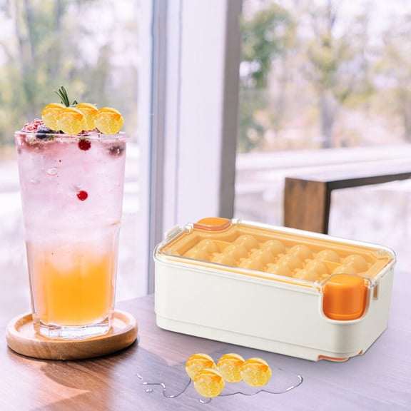 sruoe Ice Cube Trays, Ice Cube Trays for Freezer, Ice Cube Tray with Lid, 28 Pcs Ice Cube, Plastic, Square Ice Lattice, Household Ice Making
