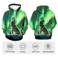 thumbnail image 4 of Rebaike Wolf Hoodie for Men Dark Forest Animal Graphic Sweatshirts, 4 of 8