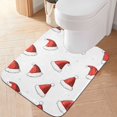 thumbnail image 2 of Yayeee Bath Rug for Bathroom Floor Non Slip Rectangle Fluffy Soft Absorbent Mat, 16"x24", Cute Santa Hats Pattern, 2 of 7