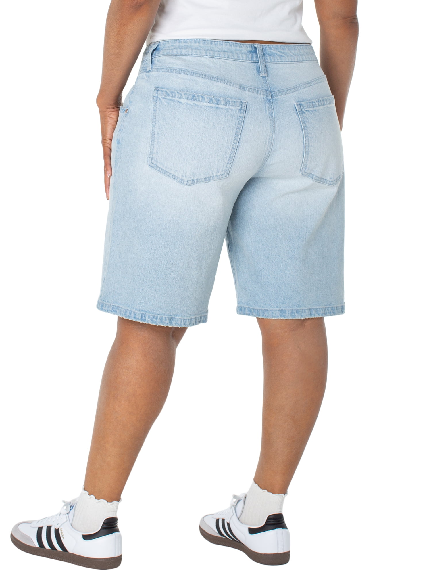Celebrity Pink Women's and Women's Plus Relaxed Denim Jorts, Sizes XS-4X