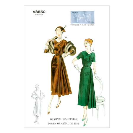 Vogue Misses Dress and Belt-8-10-12-14-16