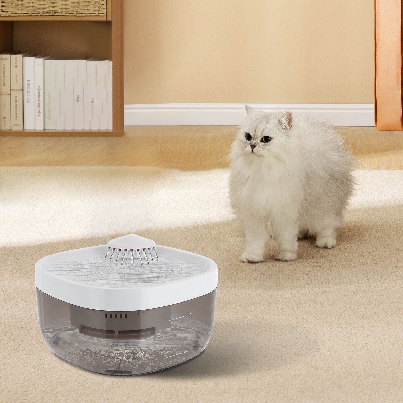 Modern Cat Water Fountain Pet Water Fountain Cat Drinking Fountain CYD003 White