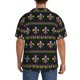thumbnail image 3 of Fotbe Mardi Gras Fleur de Lis Camisa Estampada de Manga Corta para Hombre, Casual de Verano, Estilo Playero, Sin Arrugas-3X-Large, 3 of 5