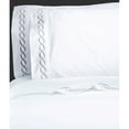 thumbnail image 2 of Melange Home Home Sweet Home Collection 600 Thread Count Cotton Rope Embroidery Bed Sheet Set Grey Queen, 2 of 5