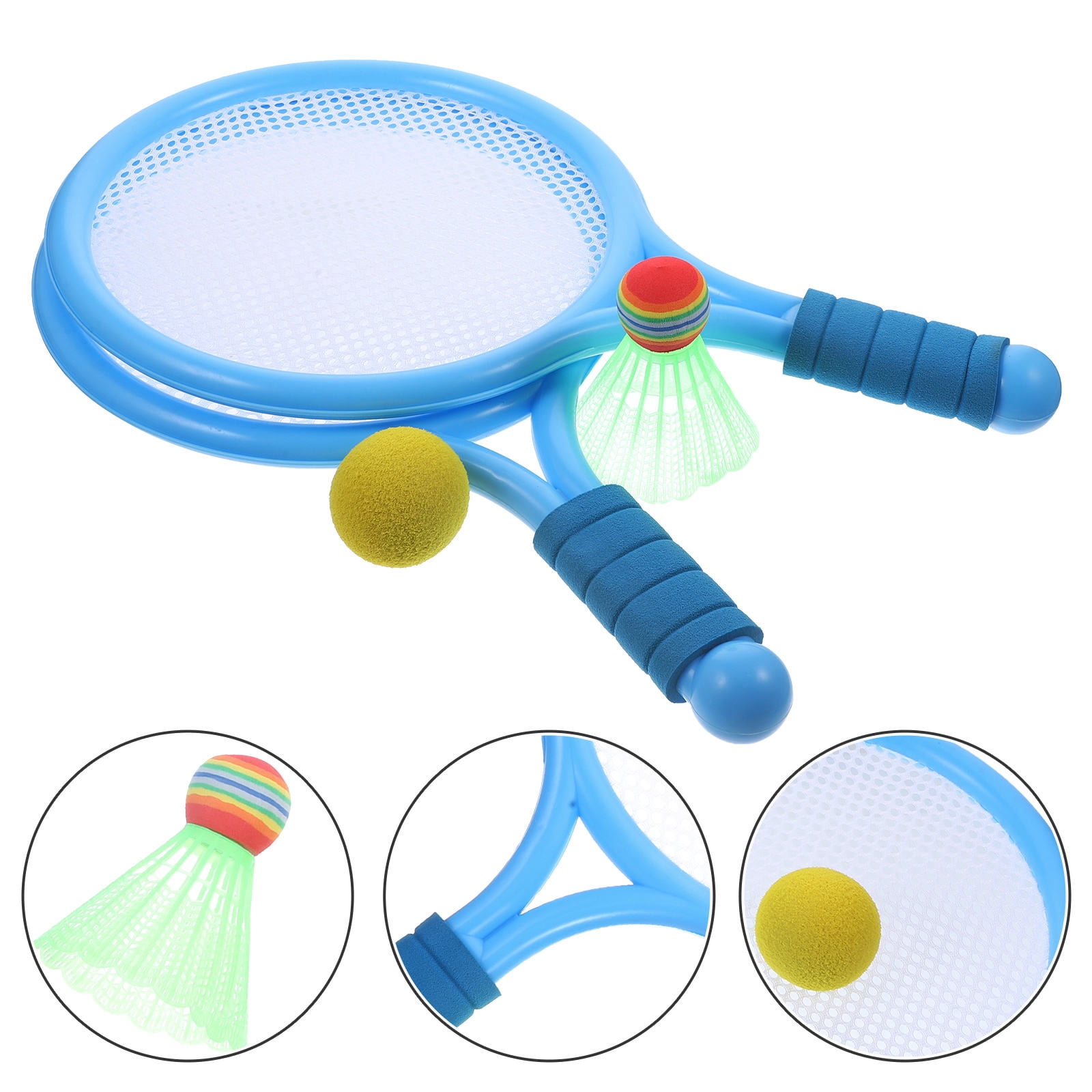ULTNICE 2pcs Outdoor Tennis Racquet Lightweight Rackets With Balls For Ages For Beach Games And Family Rackets Balls