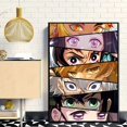 thumbnail image 1 of 1pc Cartel De Arte En Lienzo, Cartel De Arte De Pared De Ojos De Anime Abstracto, Imagen De Personaje De Dibujos Animados Japonés, Pintura En Lienzo Para Dormitorio De Niños Sala De Estar, Decoración, 1 of 4
