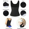 thumbnail image 3 of Vaslanda Waist Trainer Corset Vest for Weight Loss Sport Body Shaper Workout Underbust Cincher Steel Boned Tummy Tank, 3 of 7
