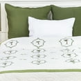 thumbnail image 4 of Martinique Embroidered Tropical Palm Tree Twin Cotton Lightweight Coastal Beach Quilt, 4 of 6