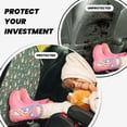 thumbnail image 4 of Naloa Mushrooms And Rainbows 2Pcs Anti-Kick Back Seat Cover Kick Mat, Car Seat Protector with 3 Storage Pockets, 4 of 8
