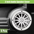 thumbnail image 2 of Unique Bargains 4 Pcs 3' Car Speaker Grills Cover Round 3 Inch Audio Subwoofer Protector with Mounting Screws ABS White, 2 of 8