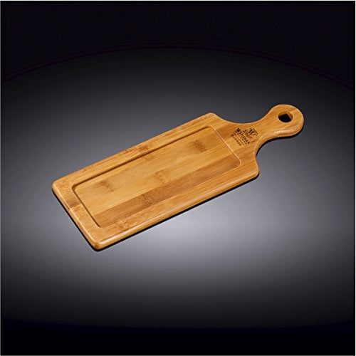 Wilmax WL-771003, 8" x 2.75" Food Serving Bamboo Tray, Wooden Steak Barbecue... by Wilmax